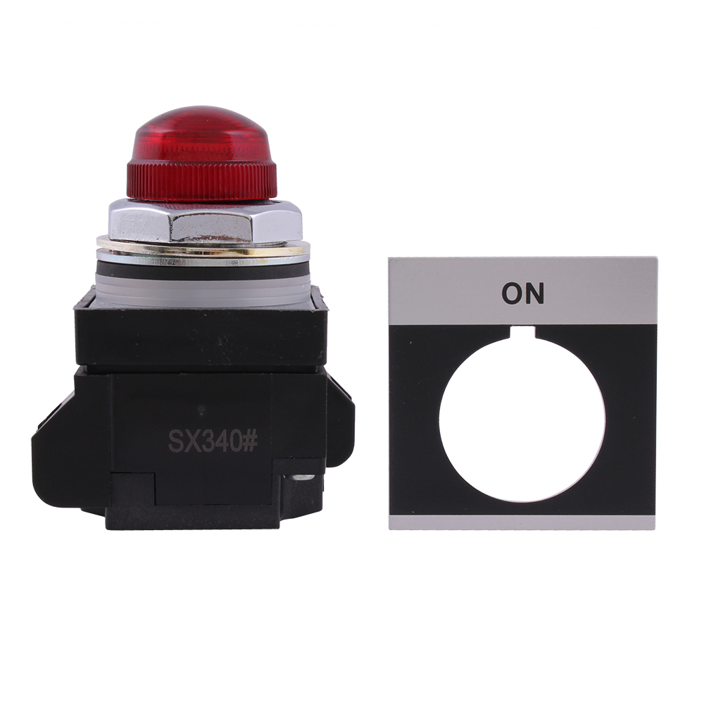 Product image for GE CR104PLG22RA1 ON RED 120V FV PIL