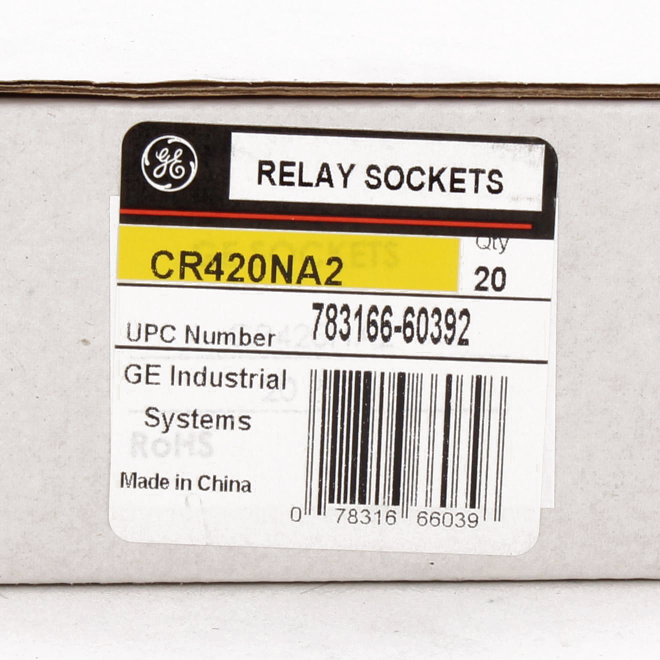 Product image for GE CR420NA2 SOCKET, TYPE N, DPDT