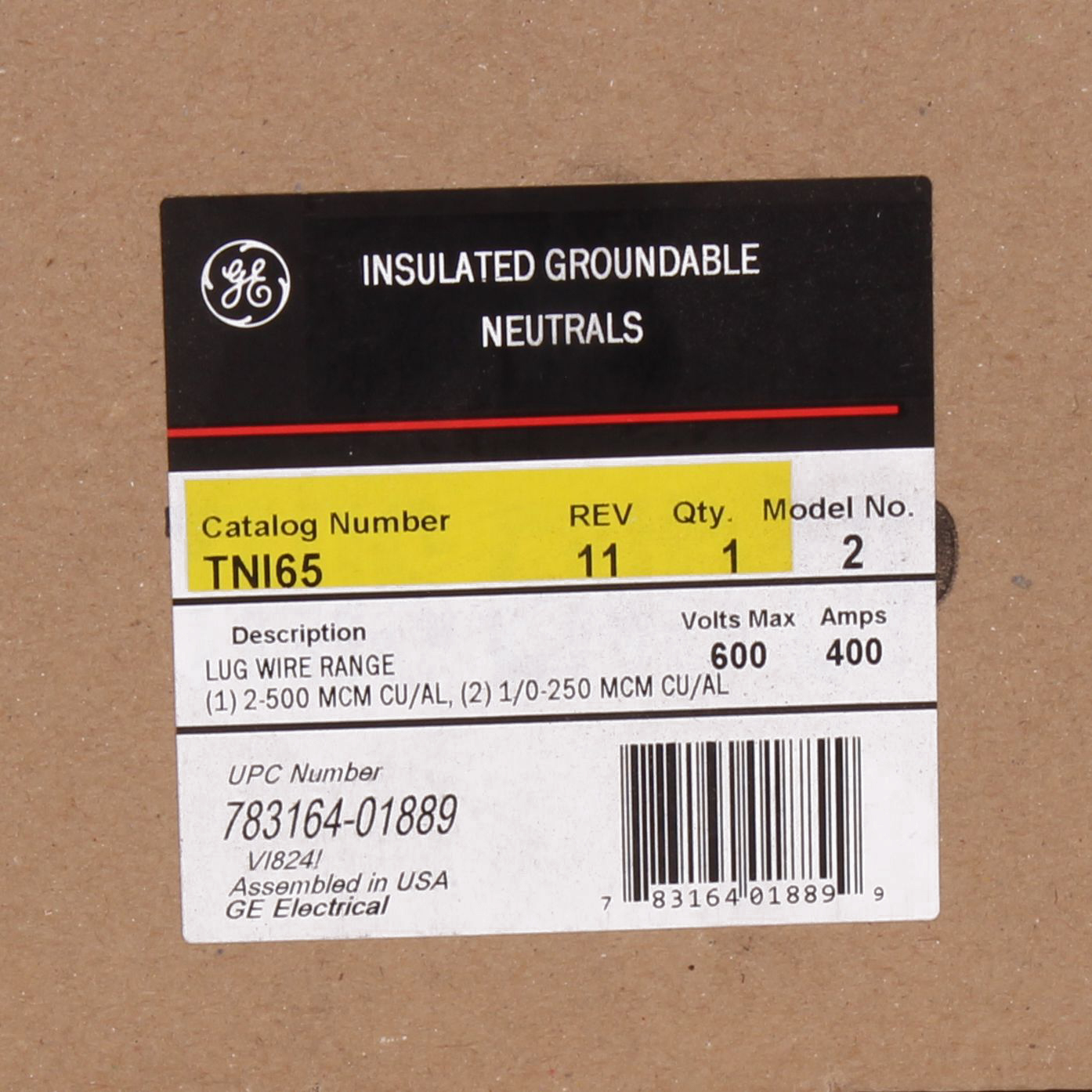 GEE TNI65 400AMP NEUTRAL KIT