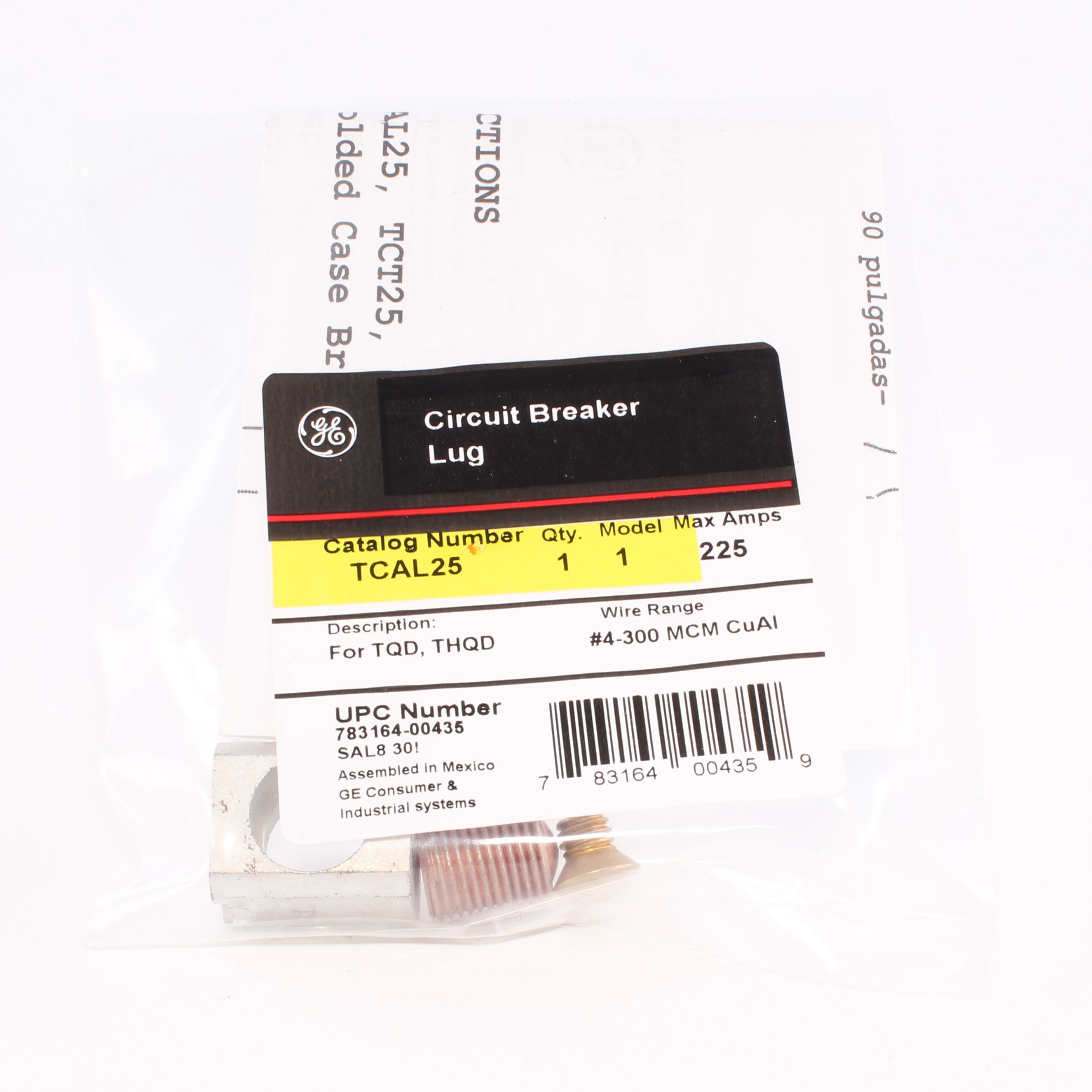 Product image for GE TCAL25 Q-LINE LUG