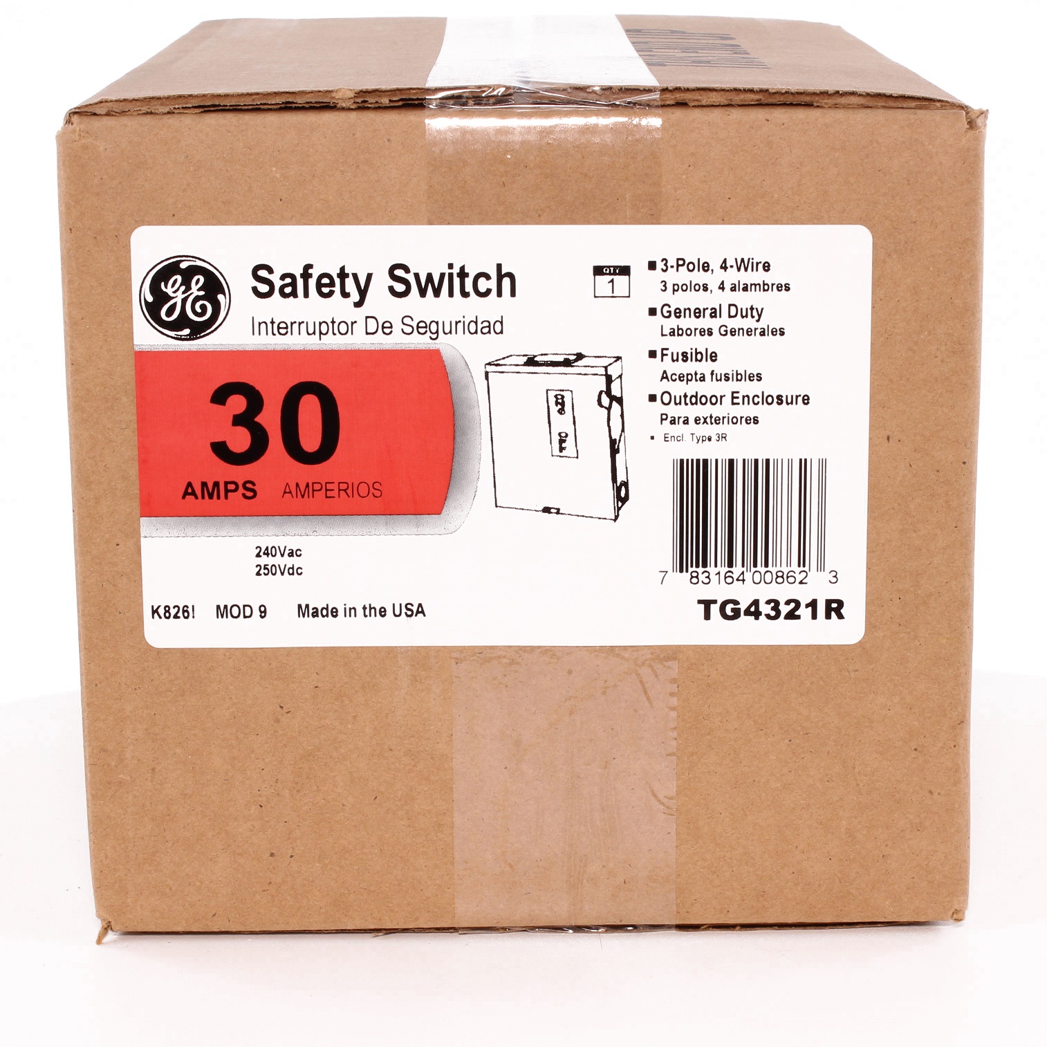 GEE TG4321R 30A 240V 3PH 3R FUSIBLE GEN DUTY SWTCH