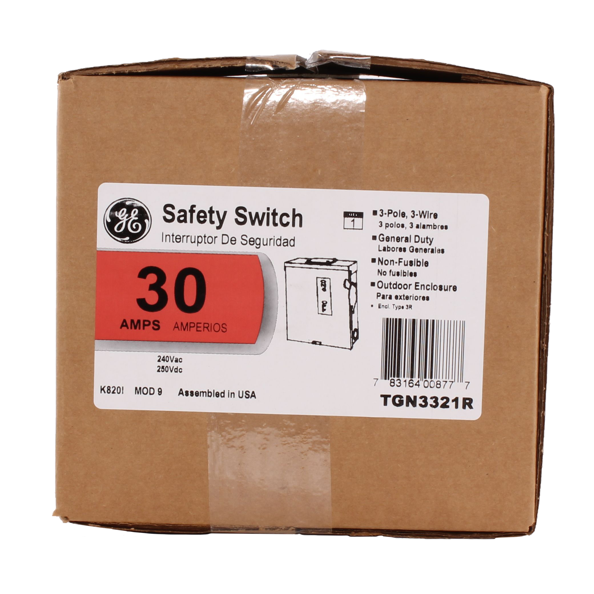 GEE TGN3321R 30A 240V 3PH NON FUSE 3R GENERAL DUTY SWITCH