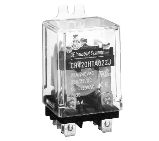 GEE CR420HPA022J RELAY DPDT 120VAC FLAT BLADE 7TERM ICE CUBE